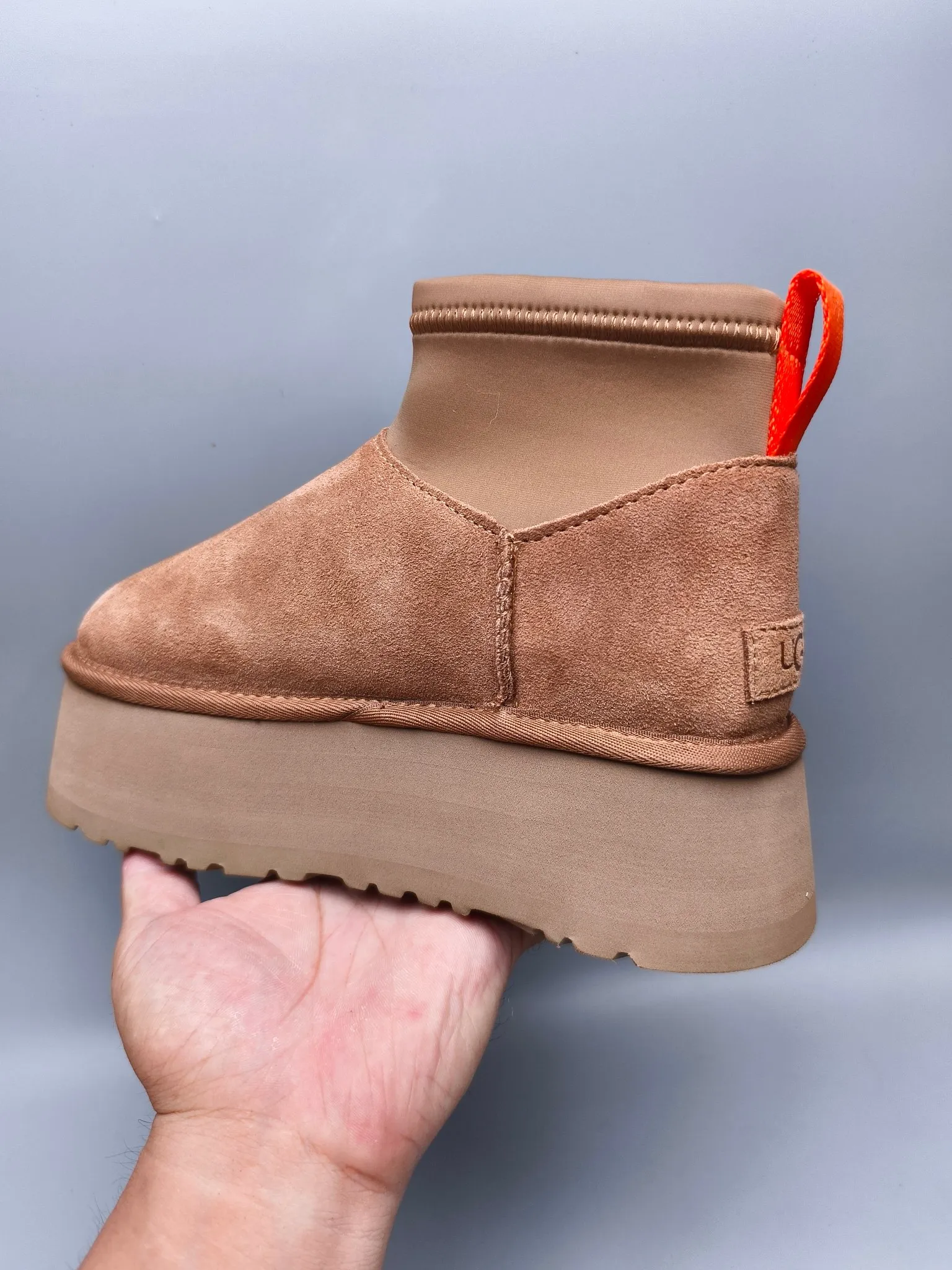 💰480 UGG sheepskin all-in-one snow boots 8170 Thick-soled elastic low-cut casual style Color: maroon black gray Size: 35-41